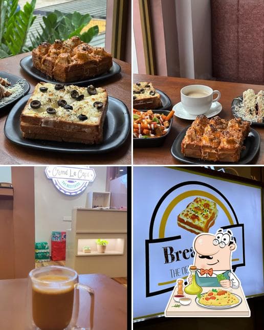 Coffee, toast and the cafe counter